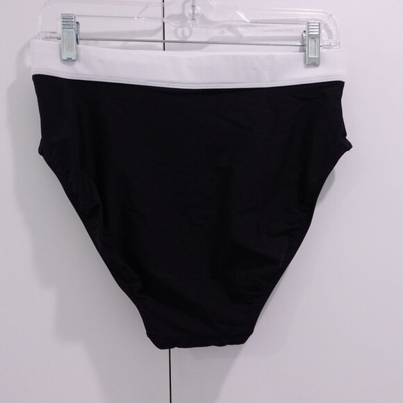 NEW Mimi Flamingo Brooke High Waist Panty Black White Layered Solids Size 10 900 - Picture 2 of 5